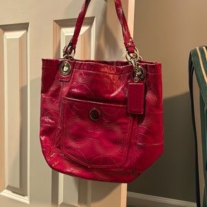 Leather Coach handbag